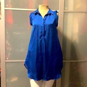 Blue shirtdress